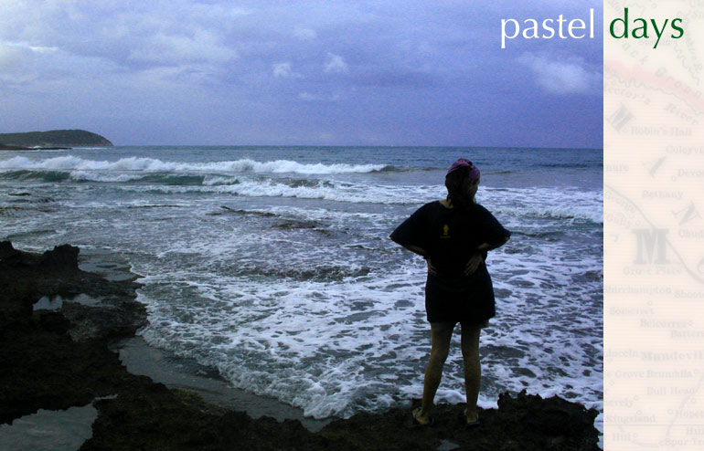 pastel days... exploring along the shore toward Pedro Bluff...